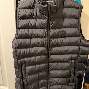 Michael Kors Men's Charcoal Quilted Puffer Vest